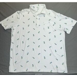 Johnnie-O Hanging Out hula girl mens polo shirt size XXL